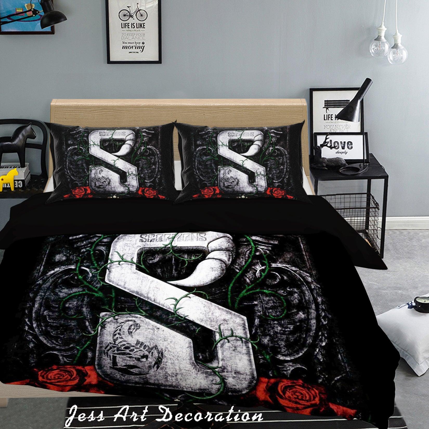 3D Rock Band Symbol Quilt Cover Set Bedding Set Pillowcases 88- Jess Art Decoration