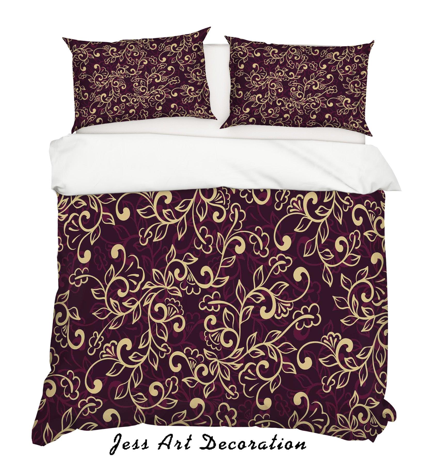 3D Brown Pattern Quilt Cover Set Bedding Set Pillowcases 122- Jess Art Decoration