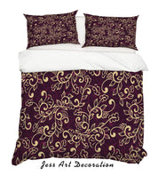 3D Brown Pattern Quilt Cover Set Bedding Set Pillowcases 122- Jess Art Decoration