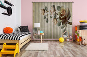 3D Vintage Rose Pattern Curtains and Drapes A71- Jess Art Decoration