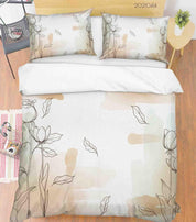 3D Watercolor Floral Pattern Quilt Cover Set Bedding Set Duvet Cover Pillowcases 63- Jess Art Decoration