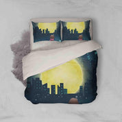 3D Moon City Building Quilt Cover Set Bedding Set Pillowcases 45- Jess Art Decoration