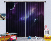 3D Space Universe Planet Curtains and Drapes LQH 131- Jess Art Decoration