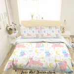 3D Cartoon Animal Rainbow Quilt Cover Set Bedding Set Pillowcases 56- Jess Art Decoration