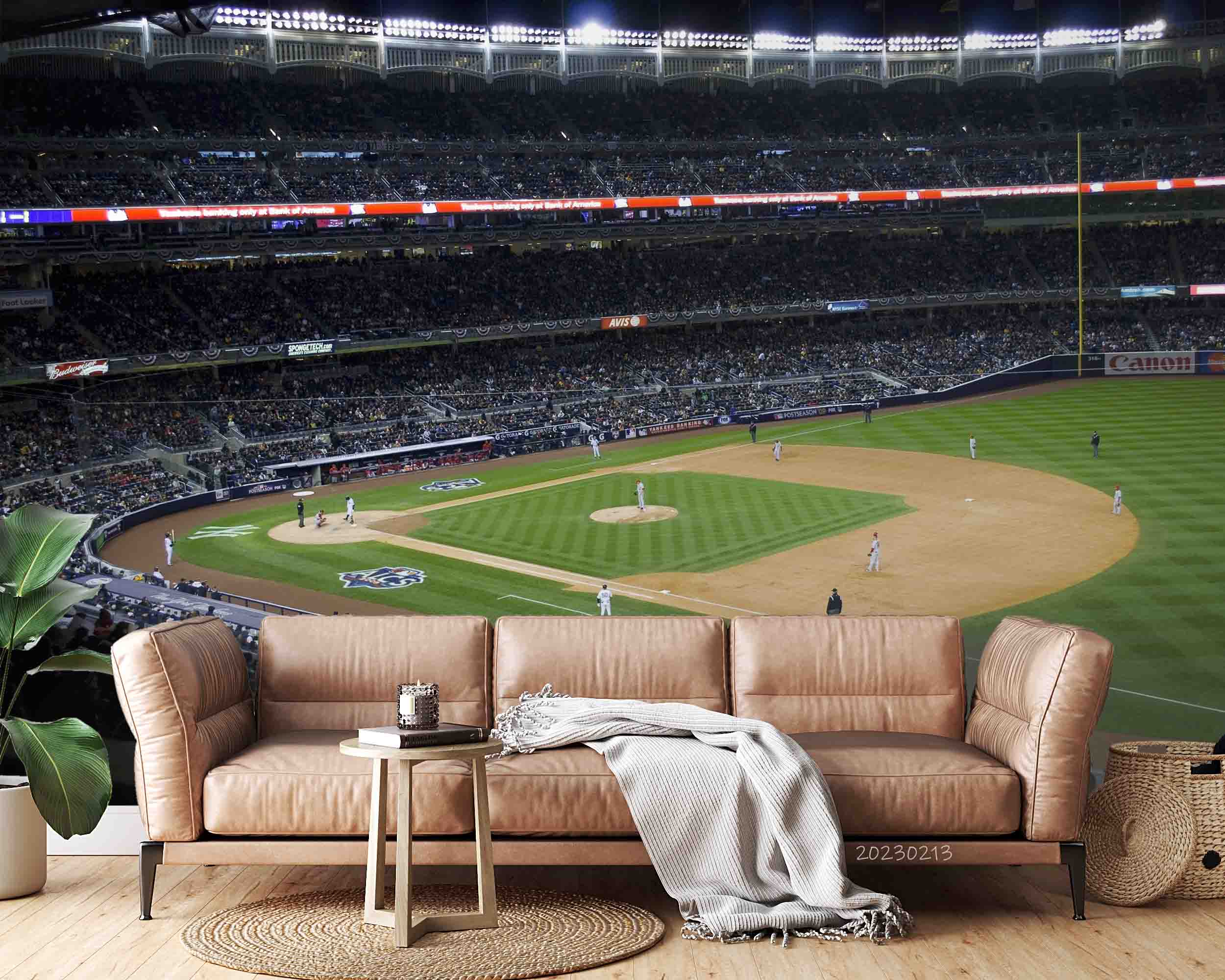 3D Yankee Stadium New York Wall Mural Wallpaper GD 1561- Jess Art Decoration