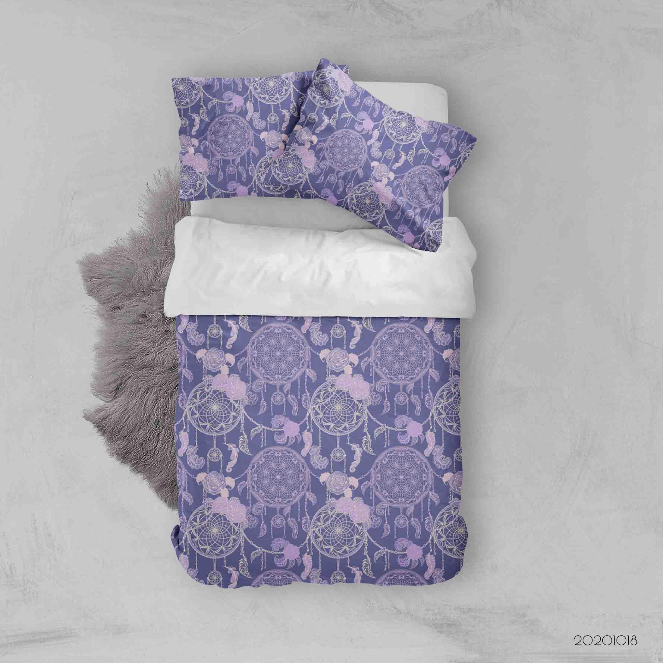 3D Dream Catcher Flower Pattern Quilt Cover Set Bedding Set Duvet Cover Pillowcases WJ 9737- Jess Art Decoration