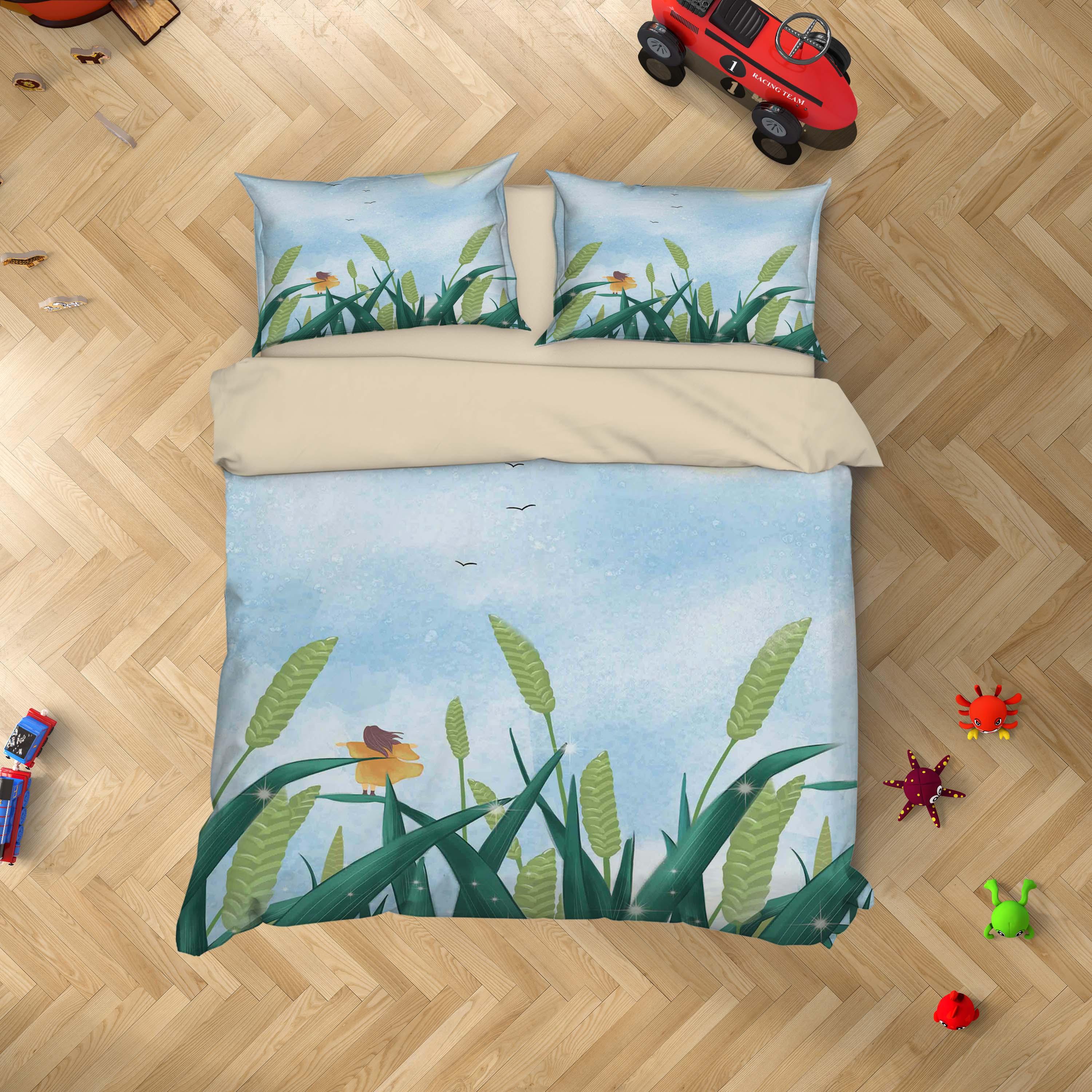 3D Wheat Sky Painting Quilt Cover Set Bedding Set Duvet Cover Pillowcases A407 LQH- Jess Art Decoration