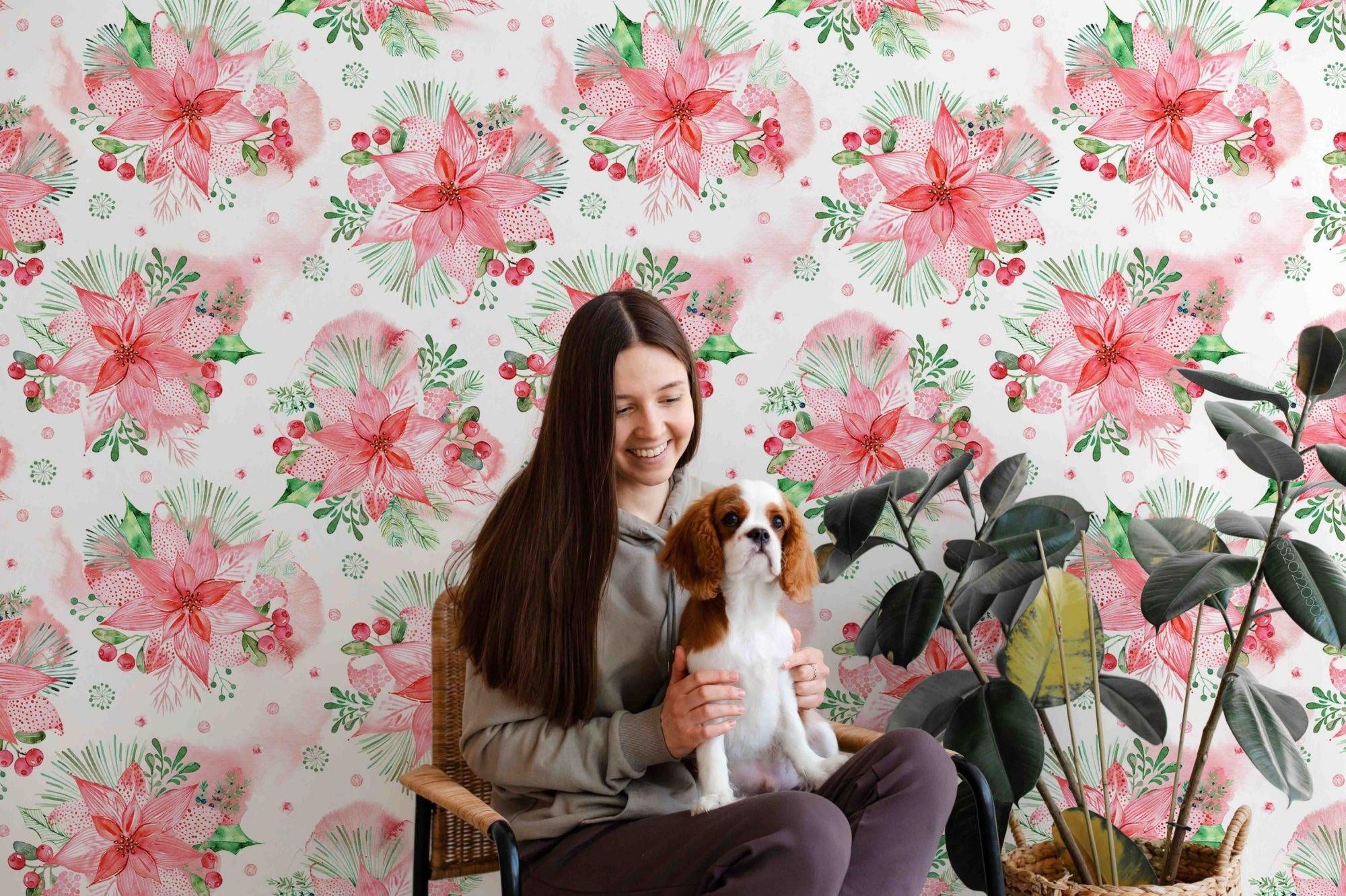 3D Floral Seamless Wall Mural Wallpaper SWW 227- Jess Art Decoration