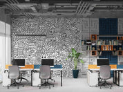 3D Cartoon Illustration Graffiti Wall Mural Wallpaper LQH 183- Jess Art Decoration
