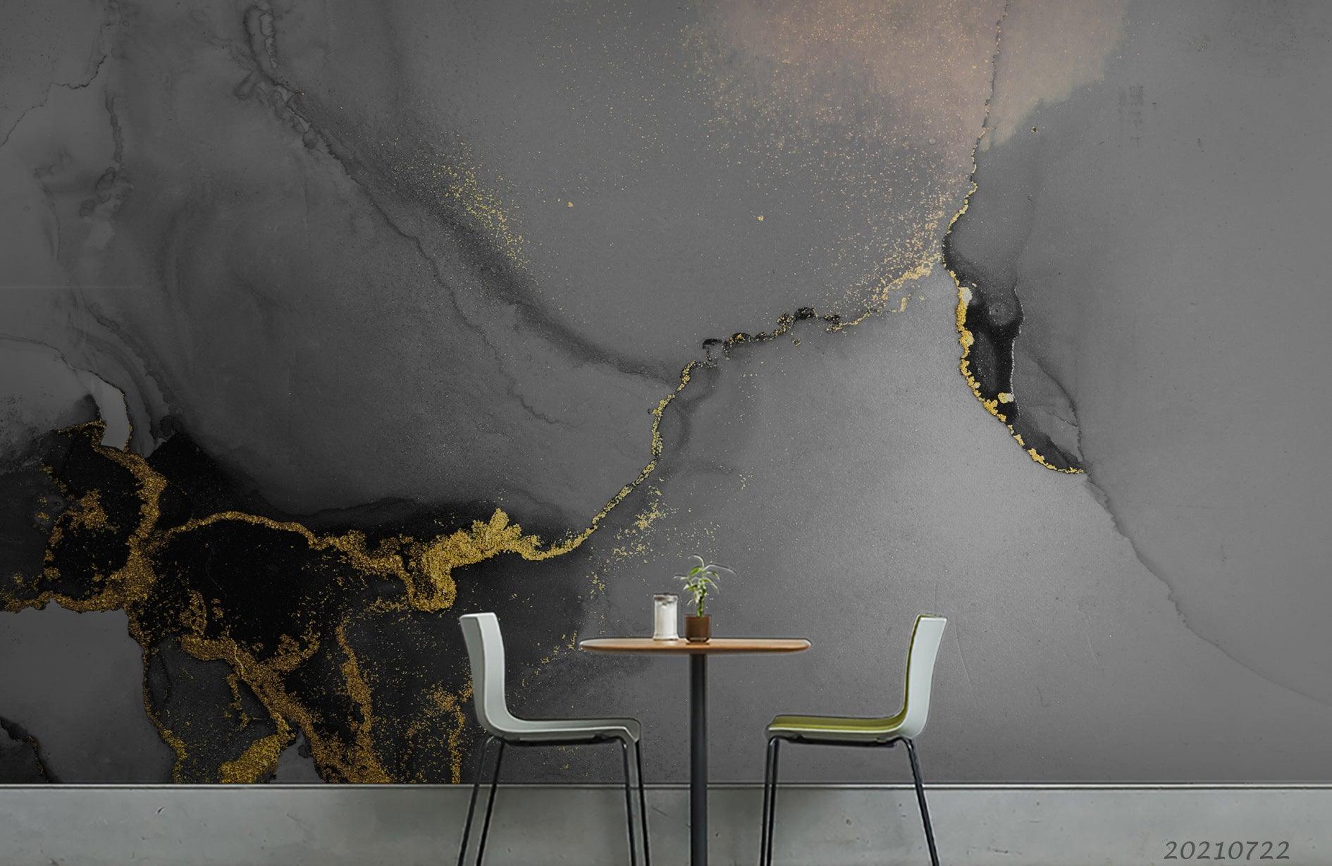 3D Watercolor Grey Marble Wall Mural Wallpaper LQH 7- Jess Art Decoration