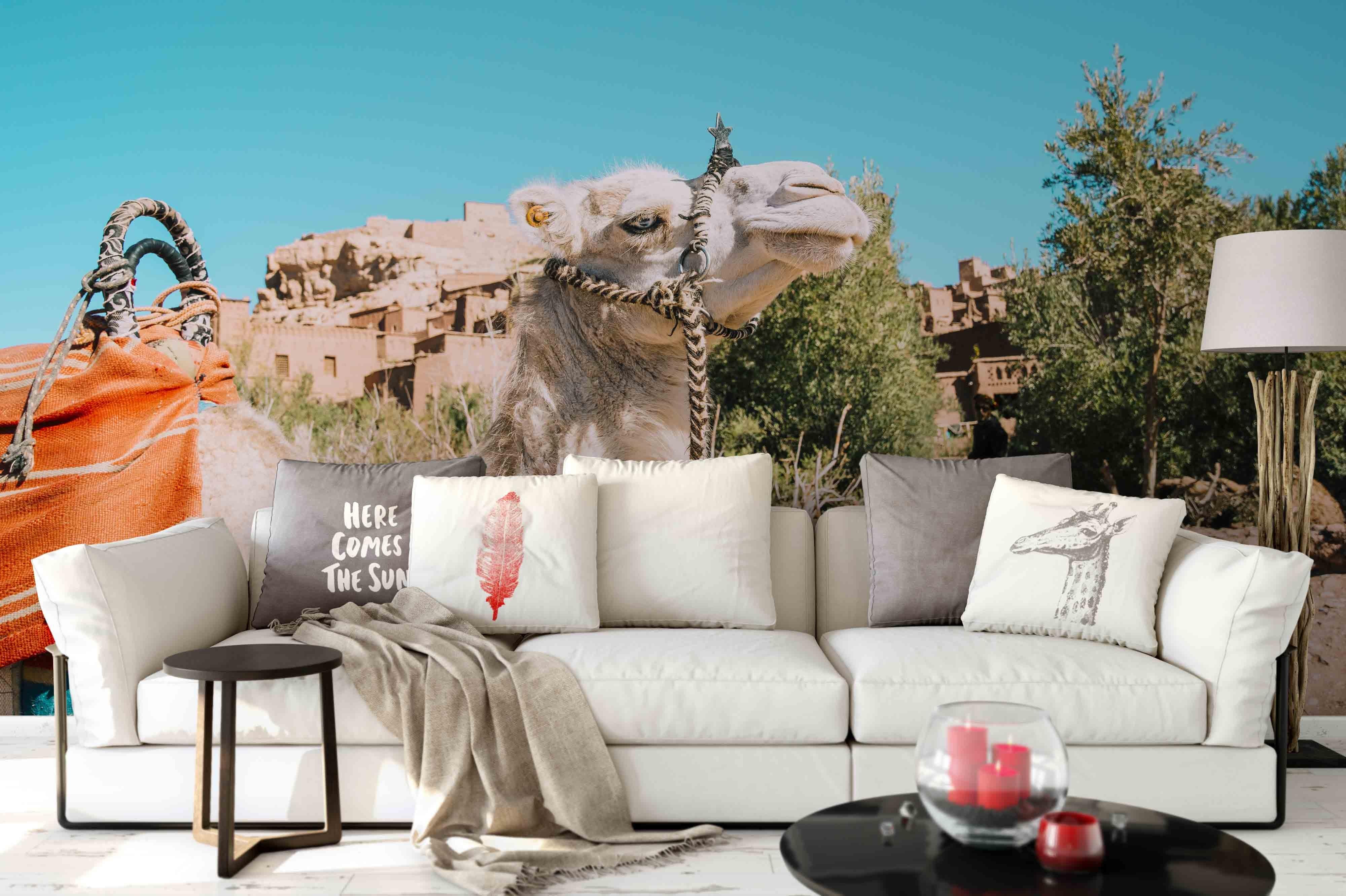 3D Camel Blue Sky Wall Mural Wallpaper 21- Jess Art Decoration