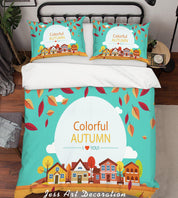 3D Cartoon House Quilt Cover Set Bedding Set Pillowcases 11- Jess Art Decoration