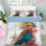 3D Color Bird Quilt Cover Set Bedding Set Pillowcases  23- Jess Art Decoration