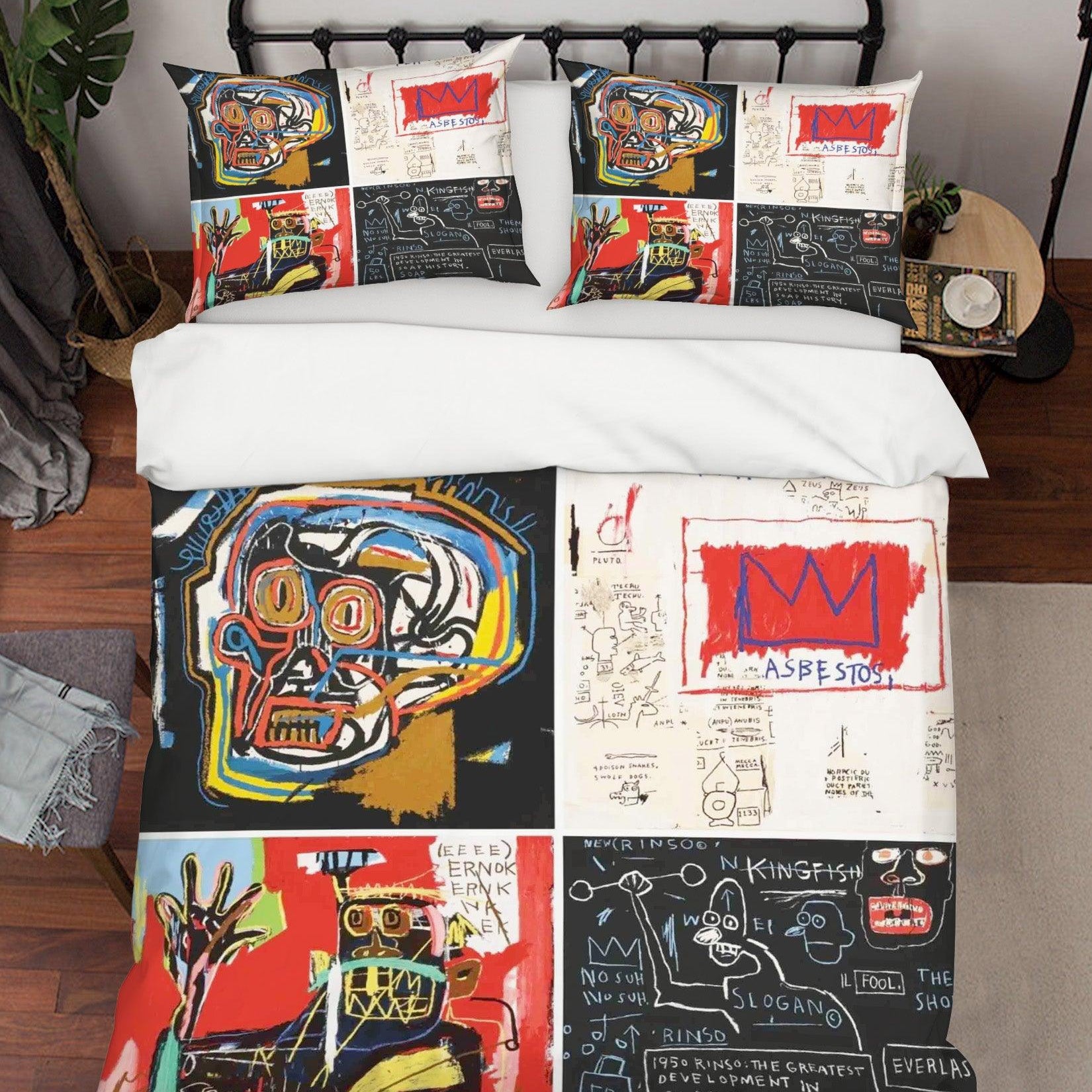 3D Abstract Colorful Robot Quilt Cover Set Bedding Set Duvet Cover Pillowcases LXL- Jess Art Decoration