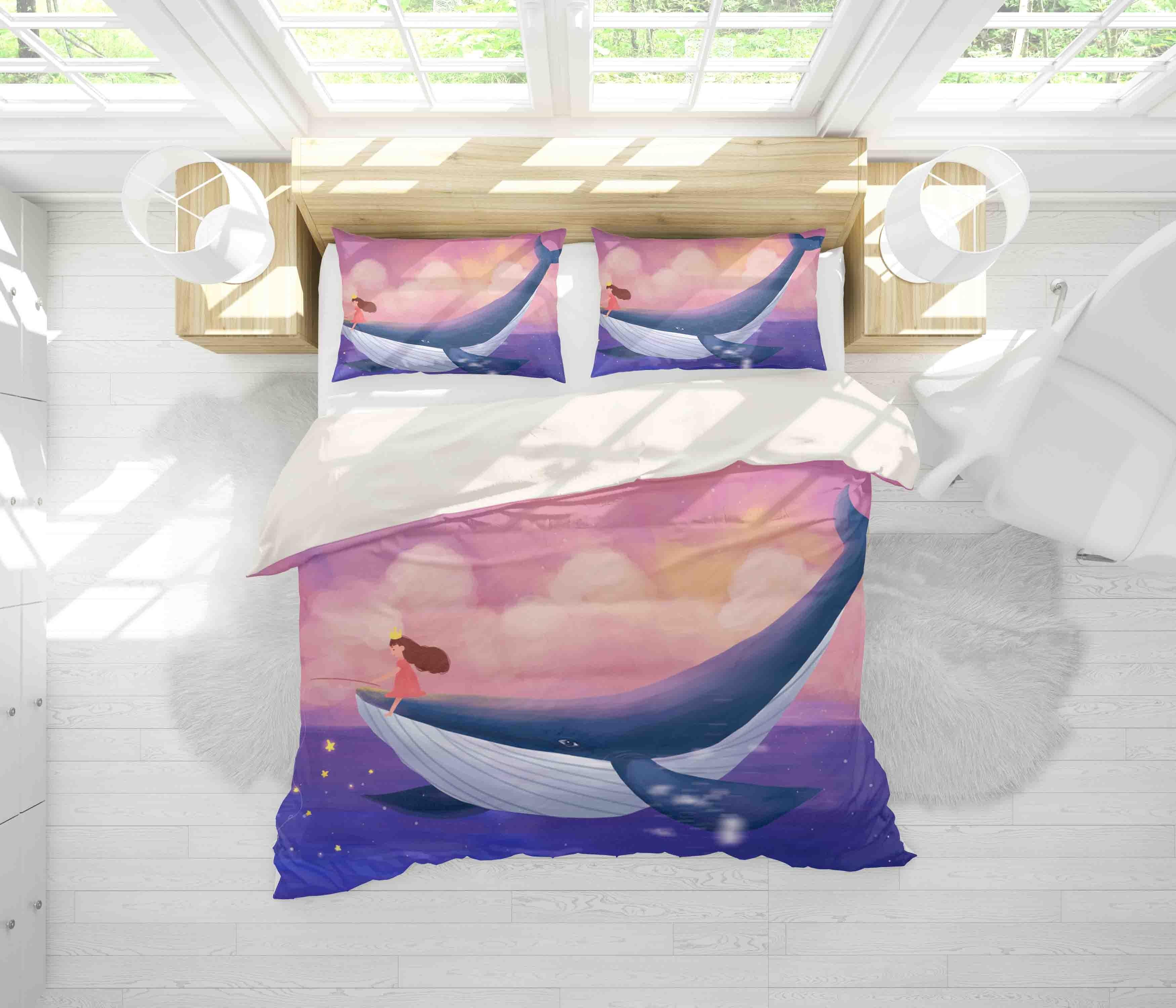 3D Whale Quilt Cover Set Bedding Set Pillowcases 108- Jess Art Decoration