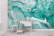 3D Watercolor Green Marble Pattern Wall Mural Wallpaper LQH 208- Jess Art Decoration