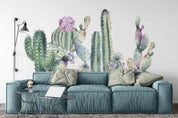 3D Hand Drawn Cactus Floral Wall Mural Wallpaper LQH 111- Jess Art Decoration