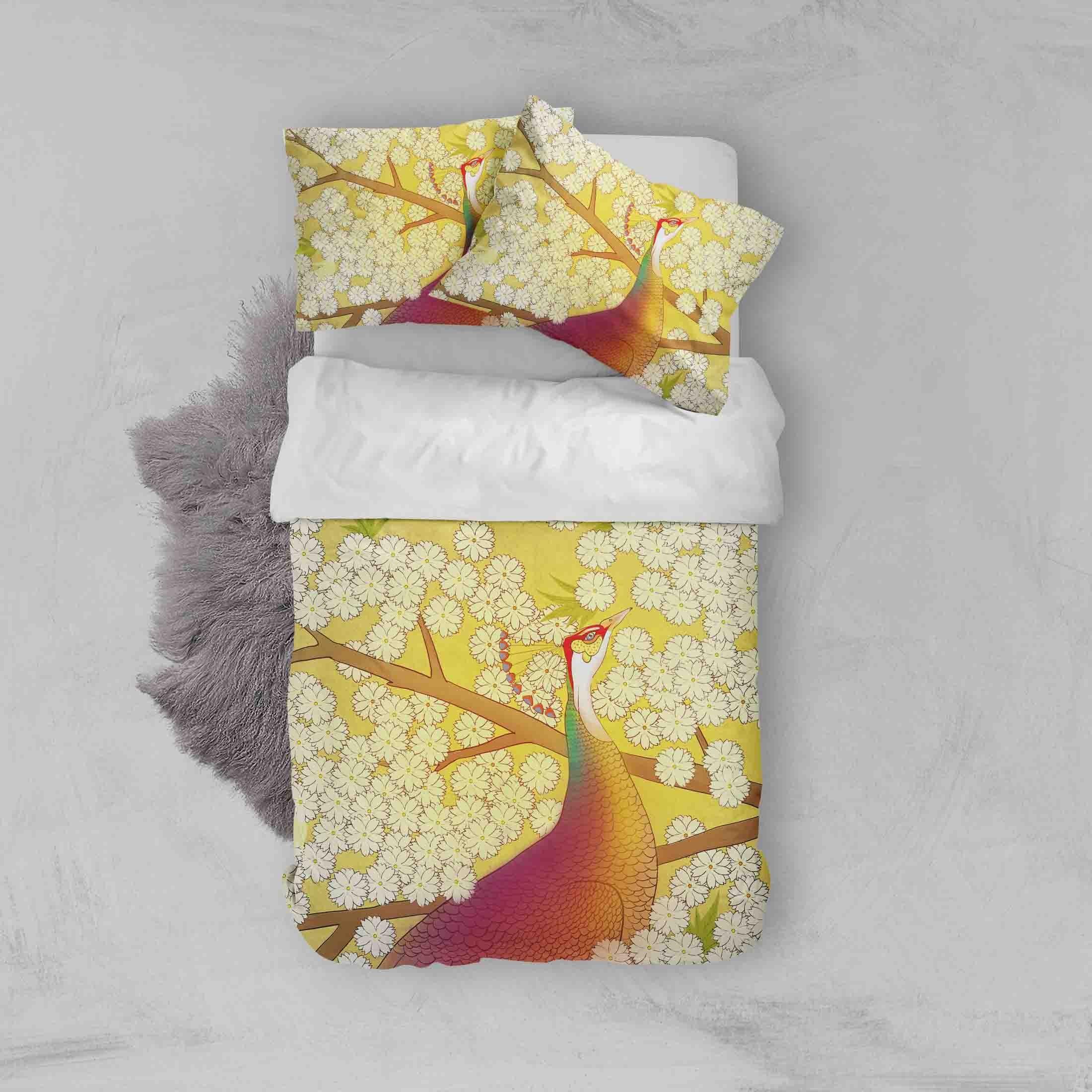 3D Abstract Birds Floral Quilt Cover Set Bedding Set Pillowcases 72- Jess Art Decoration