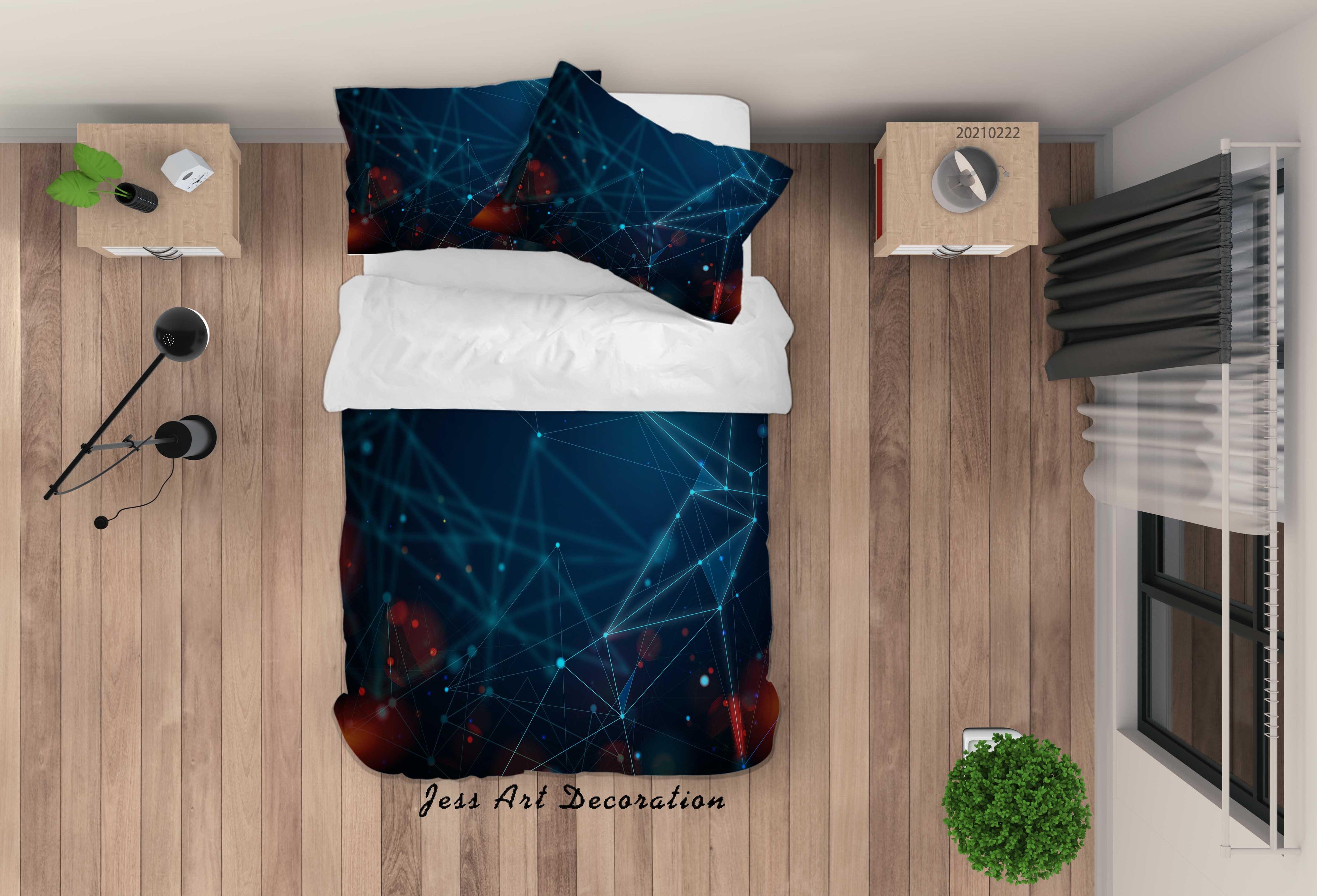 3D Abstract Geometry Line Quilt Cover Set Bedding Set Duvet Cover Pillowcases 144- Jess Art Decoration