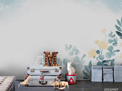 3D Watercolor Green Leaf Wall Mural Wallpaper LQH 28- Jess Art Decoration