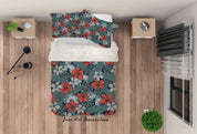 3D Flower Leaf Pattern Quilt Cover Set Bedding Set Pillowcases 31- Jess Art Decoration