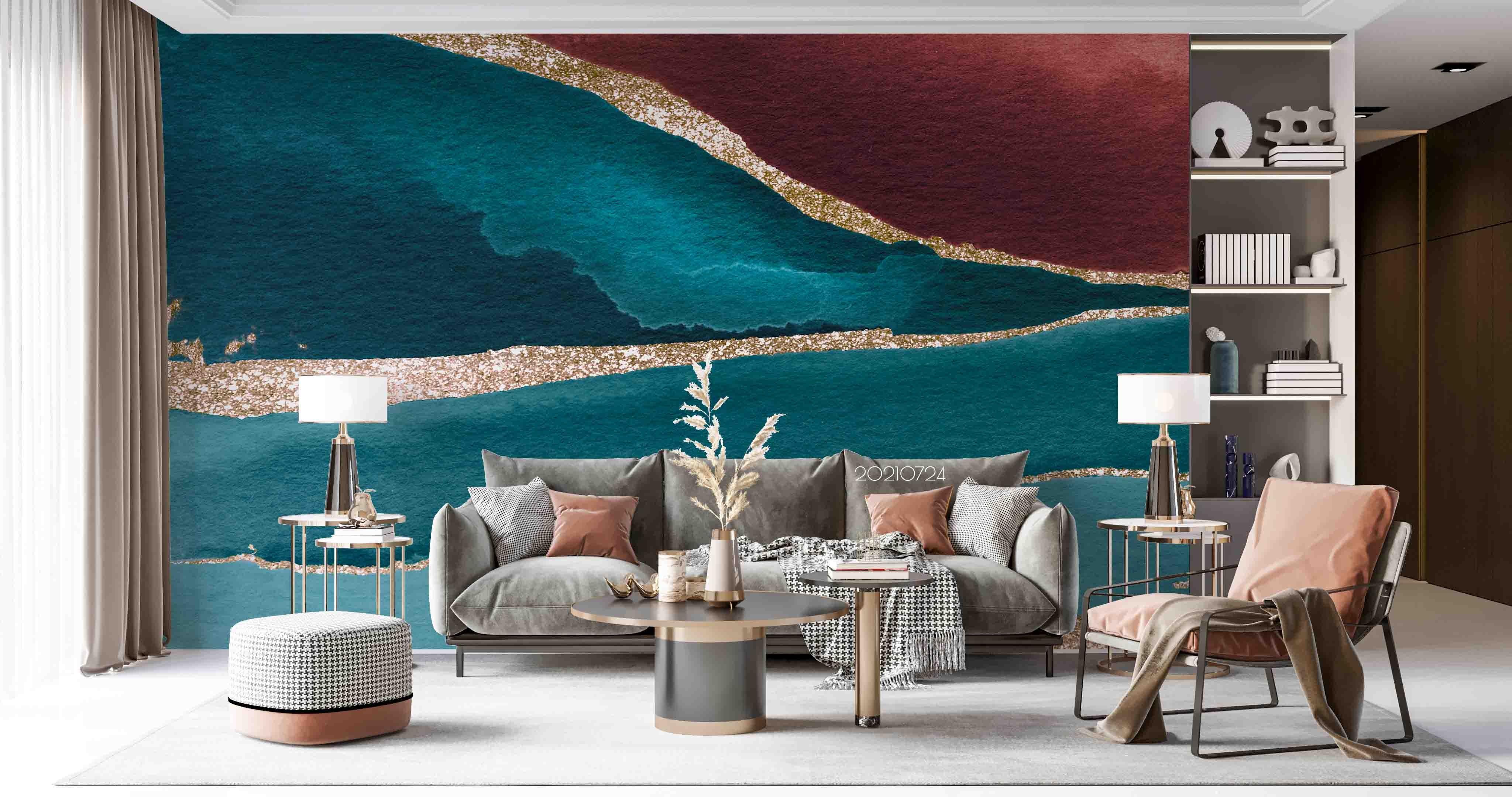 3D Watercolor Oceans Beach Wall Mural Wallpaper SWW3666- Jess Art Decoration