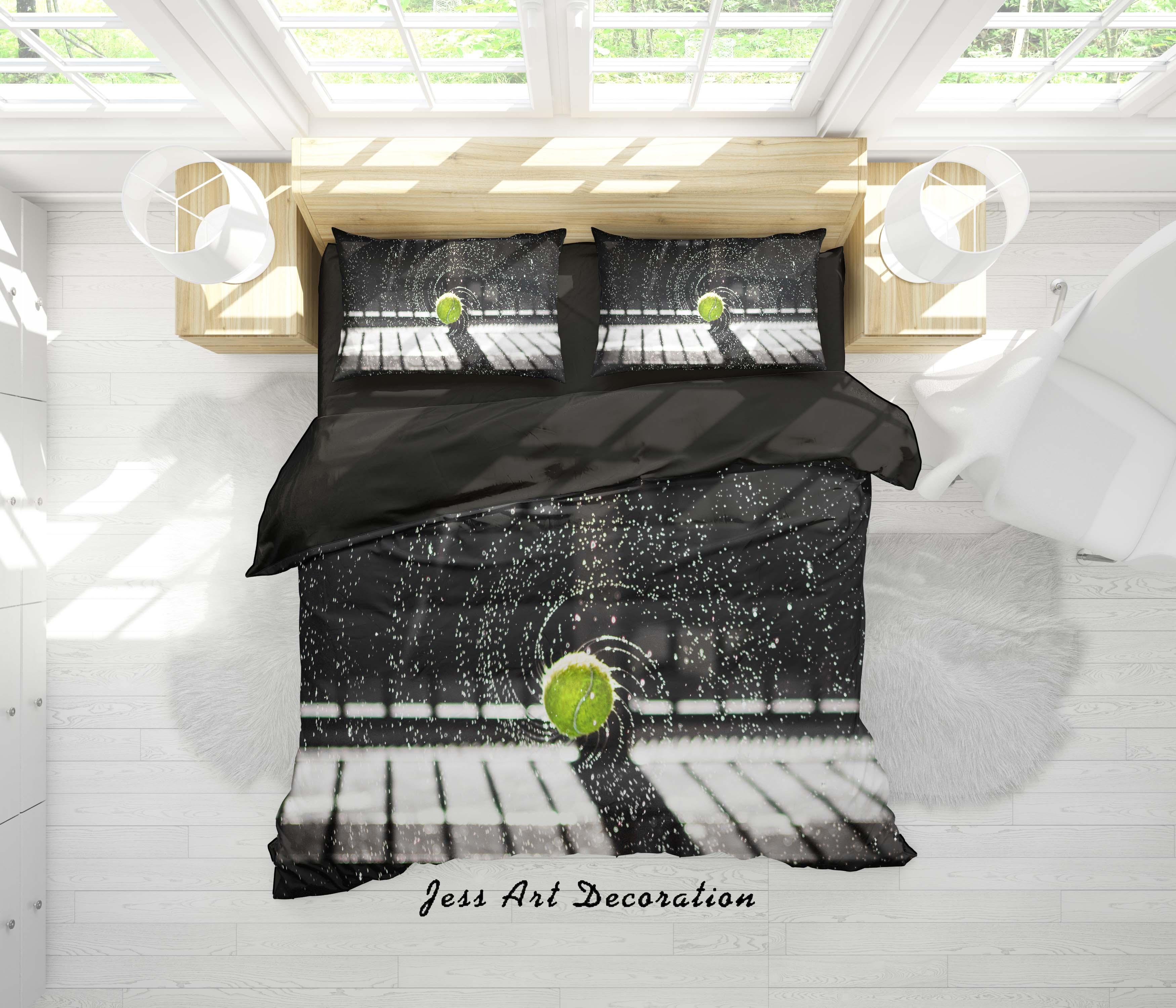 3D Abstract Tennis Quilt Cover Set Bedding Set Duvet Cover Pillowcases A122 LQH- Jess Art Decoration