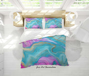 3D Watercolor Color Marble Quilt Cover Set Bedding Set Duvet Cover Pillowcases 276- Jess Art Decoration