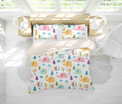 3D Cartoon Elephant Tree Quilt Cover Set Bedding Set Pillowcases 156- Jess Art Decoration