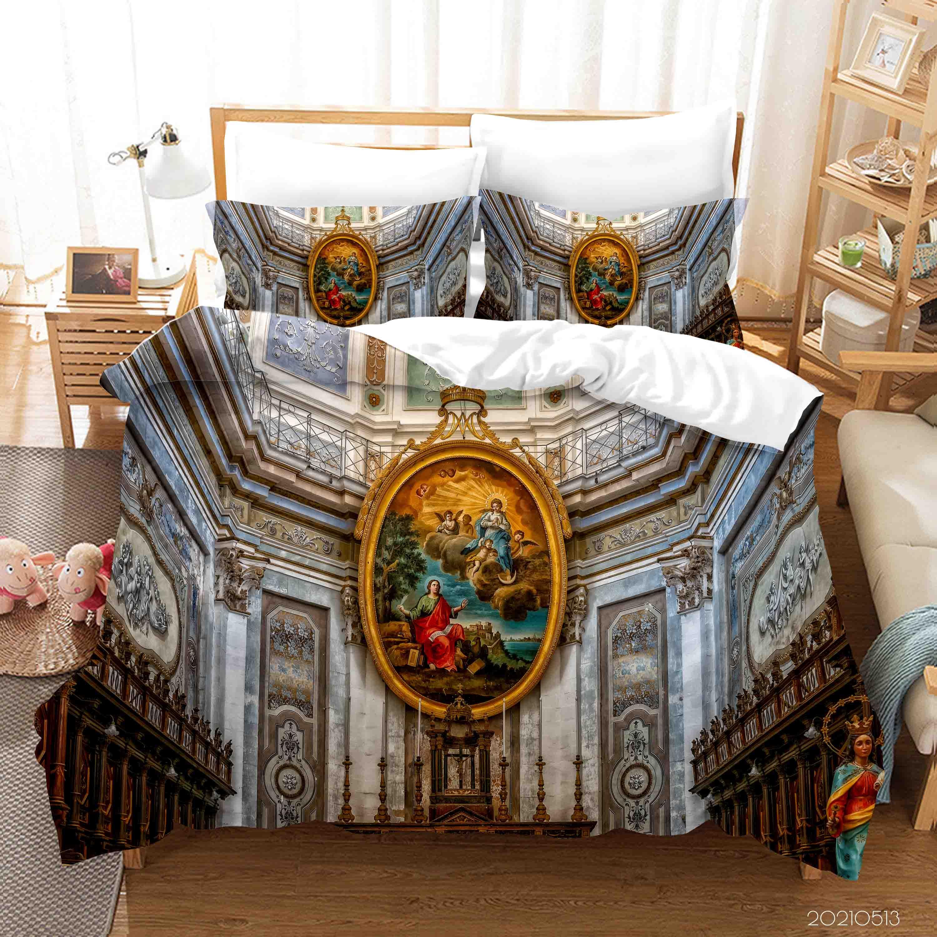 3D Church Architecture Quilt Cover Set Bedding Set Duvet Cover Pillowcases 288- Jess Art Decoration