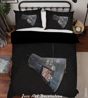 3D Abstract Jeremy Straub Black Quilt Cover Set Bedding Set Duvet Cover Pillowcases LXL- Jess Art Decoration