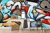 3D Abstract Symbol Graffiti Wall Mural Wallpaper 202- Jess Art Decoration