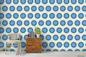 3D Oriental Japanese Style Blue Floral Wall Mural Wallpaper LQH 273- Jess Art Decoration