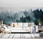 3D Black Forest Misty Wall Mural Wallpaper GD 3051- Jess Art Decoration