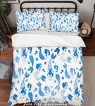 3D Blue Mermaid Pattern Quilt Cover Set Bedding Set Pillowcases  74- Jess Art Decoration