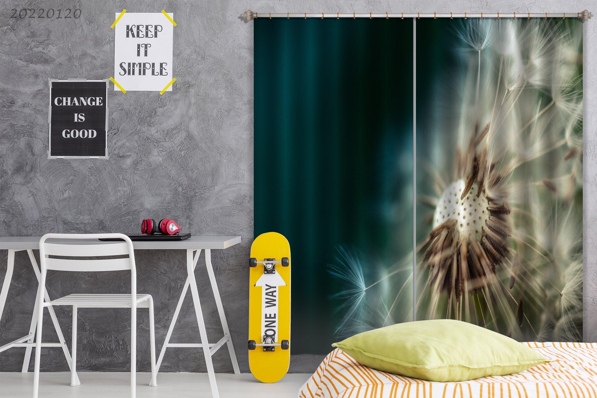 3D Dandelion Pattern Curtains and Drapes GD 1673- Jess Art Decoration