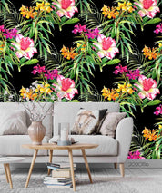 3D Watercolor Color Floral Leaf Wall Mural Wallpaper LQH 182- Jess Art Decoration