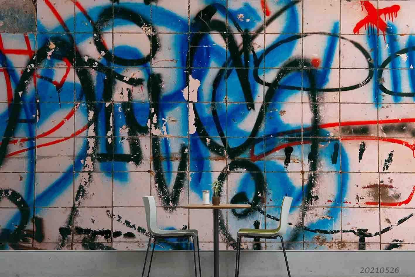 3D Abstract Graffiti Slogan Wall Mural Wallpaper SWW304- Jess Art Decoration