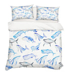 3D Blue Whale Quilt Cover Set Bedding Set Pillowcases 52- Jess Art Decoration