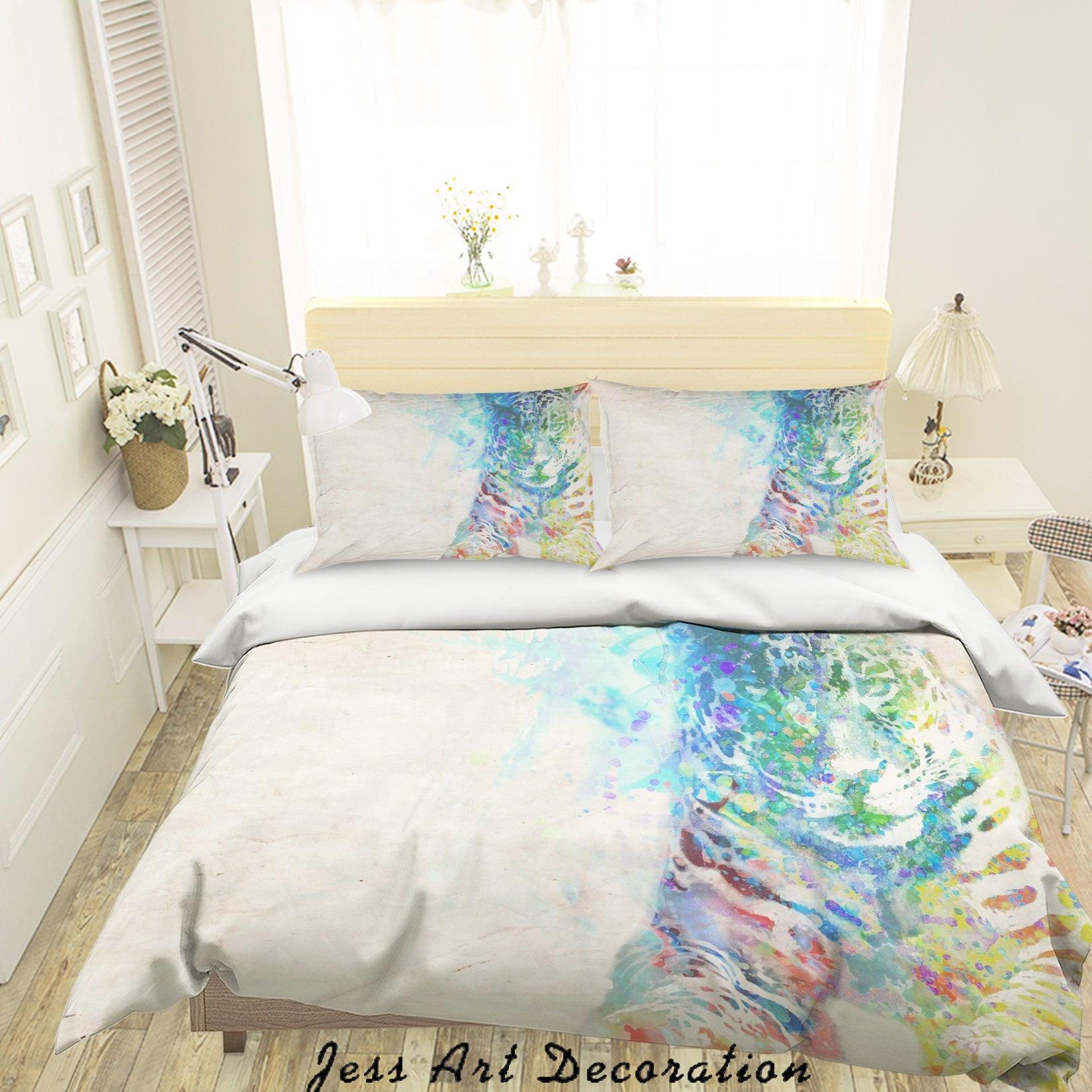 3D Watercolor Graffiti Quilt Cover Set Bedding Set Pillowcases 35- Jess Art Decoration