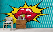 3D Red Lips Graffiti Wall Mural Wallpaper sww  58- Jess Art Decoration