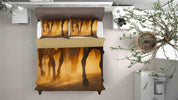 3D Brown Running Horse Quilt Cover Set Bedding Set Duvet Cover Pillowcases 207 LQH- Jess Art Decoration