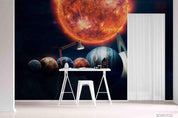 3D Space Planet Solar System Wall Mural Wallpaper LQH 210- Jess Art Decoration
