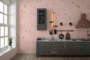 3D Pink Golden Spots Pattern Seamless Wall Mural Wallpaper SWW3667- Jess Art Decoration
