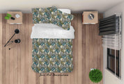 3D Plant Leaves Flower Pattern Quilt Cover Set Bedding Set Duvet Cover Pillowcases WJ 9128- Jess Art Decoration