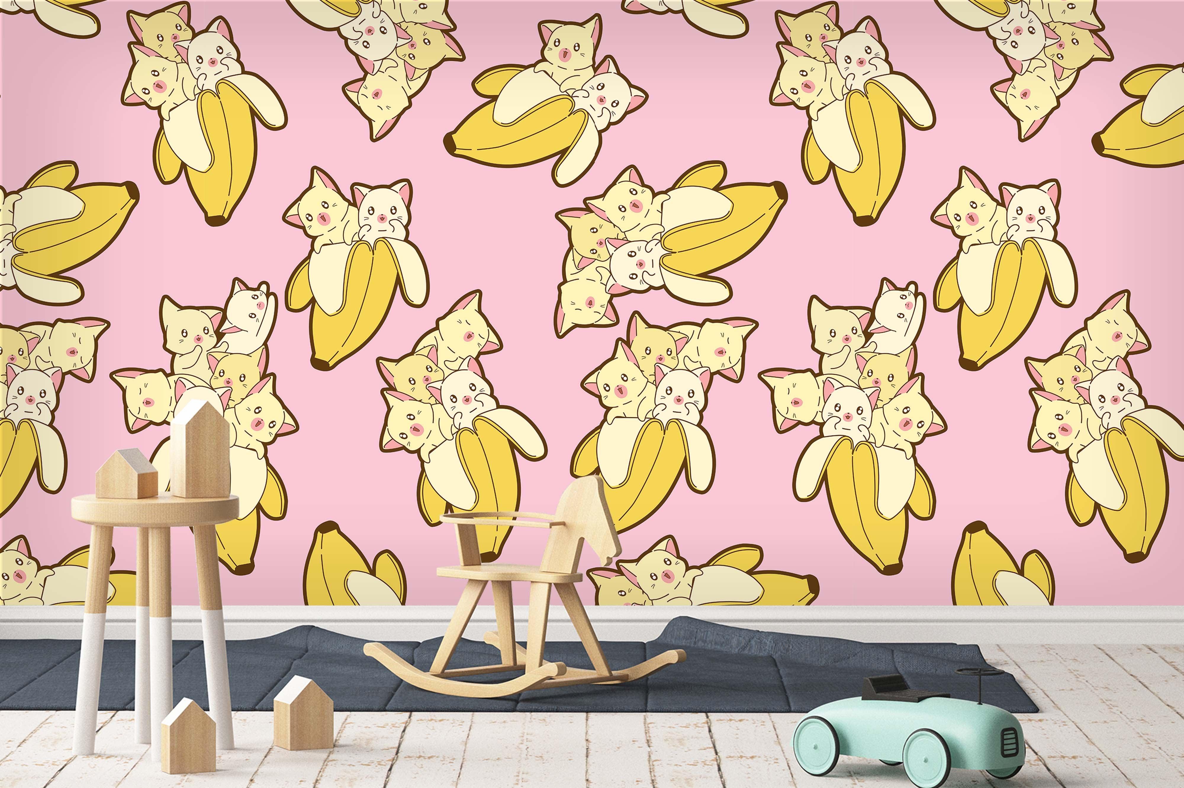 3D Puppy Dog Banana Wall Mural Wallpaper 33- Jess Art Decoration