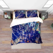 3D City Architecture Night View Quilt Cover Set Bedding Set Duvet Cover Pillowcases LQH 16- Jess Art Decoration