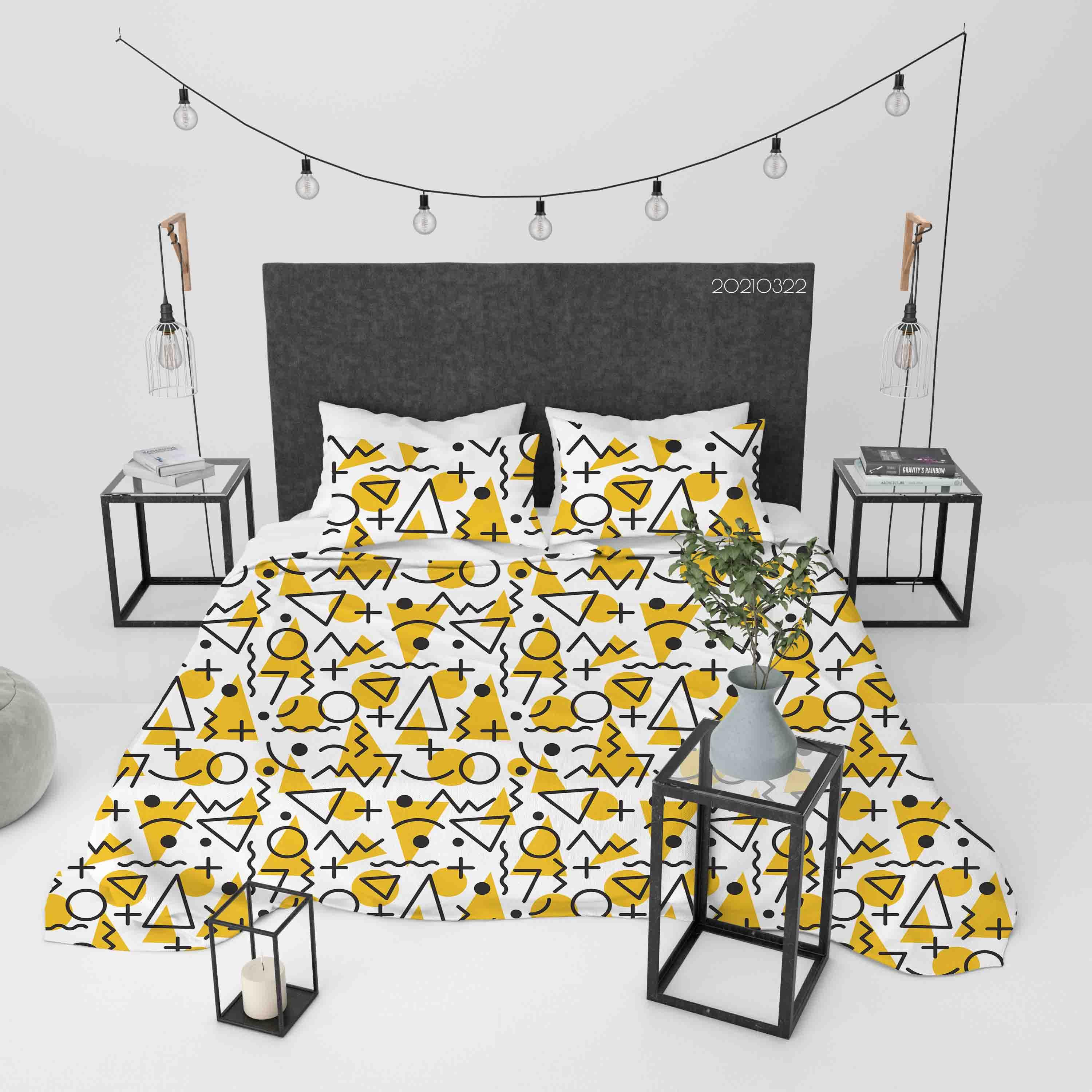 3D Abstract Geometric Pattern Quilt Cover Set Bedding Set Duvet Cover Pillowcases 122- Jess Art Decoration