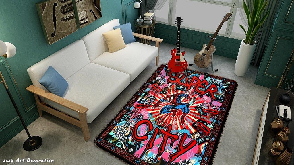 3D Graffiti Artists Works Non-Slip Rug Mat A369 LQH- Jess Art Decoration