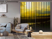3D Landscape Nature Horizon Cloud Sky Sun Curtains and Drapes GD 4126- Jess Art Decoration